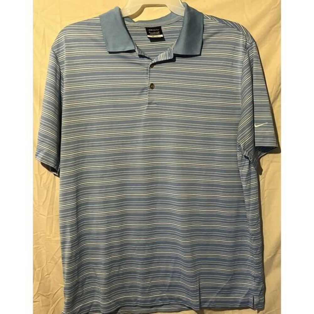Nike Golf Men's Dri-Fit Golf Polo Size XL In‎ A Great Blue Color